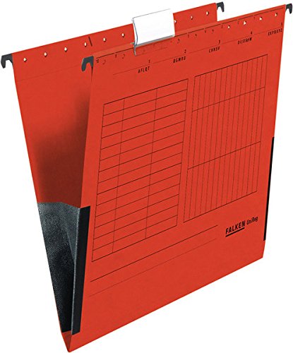 FALKEN Hängetasche rot A4 Leinenfrosch Karton 25 Taschen - Bürokleinmaterial, 80002603