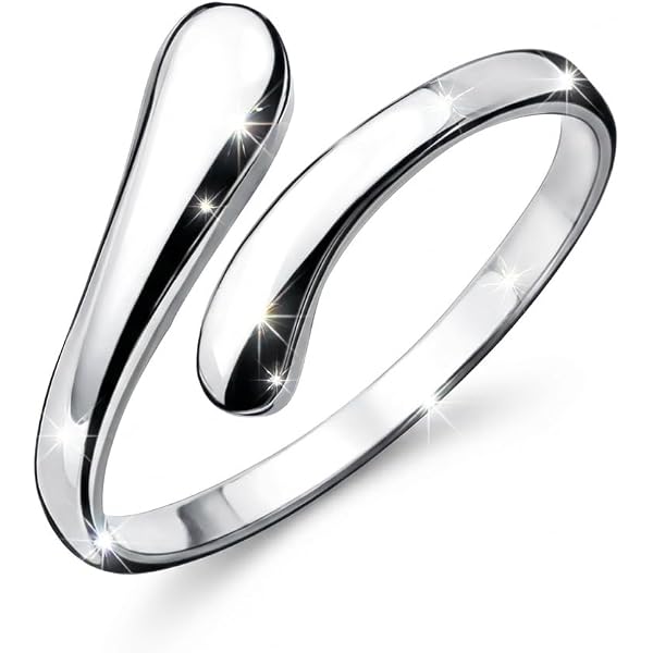 DAOCHONG Anelli di ispirazione regolabili in argento sterling