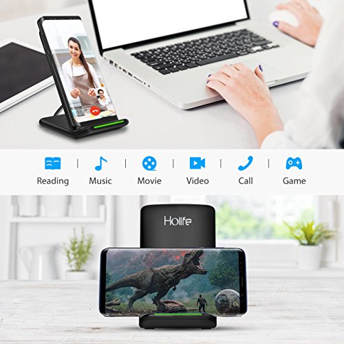 Holife  cargador inal  mbrico  cargador inal  mbrico  cargador sin cables de 10  W  soporte de carga r  pido inal  mbrico   Quick Charger   para S9 S9  Plus S8 S8 S7  Edge S6  Edge   Note 5 8  iPhone8 8  Plus X