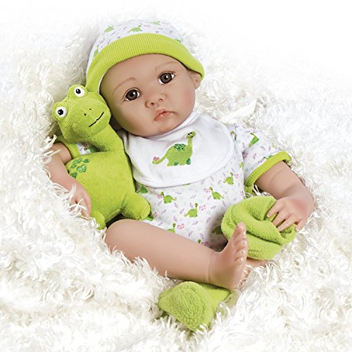 Paradise Galleries Lifelike Realistic Soft Vinyl Weighted 46cm Baby Boy Doll Gift 