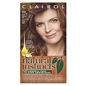 Clairol Natural Instincts Semi-Permanent Hair Dye, 7GR Light Golden Red Hair Color, 1 Count