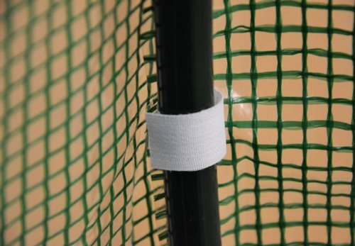 Nexos Foliengewächshaus Tomatenzelt Gewächshaus Treibhaus 9m² Grundfläche 2m x 4,5m, Höhe 2m, UV – beständige PE-Gitter Folie witterungsbeständig, 2 Eingänge, 6 Fenster, Frühbeet Tomatenhaus - 3