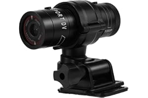 DENASH Portable Mini DV, Full HD 1080P Waterproof Outdoor Video Camera with Microphone, Wide Angle Lens Mini Sport Cycling DV with Bike Holder