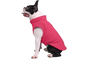 BT BEAR Hundepullover / Hunde-Sweatshirt, weiche Fleece-Weste, Kaltwetterjacke mit Ring für die Leine für kleine und mittelgroße Hunde (Größe M, Hot Pink)