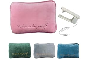 WENZO Borsa Acqua Calda Elettrica 420W con Fodera Morbida in Peluche – Fino a 75°C – Scaldamani e Scaldapiedi, Sollievo Dolori Muscolari, Cervicale, Schiena, Mestruali – CE/RoHS