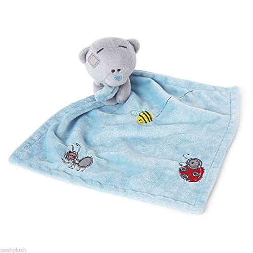 Blue Tiny Tatty Teddy Bear Baby Comforter