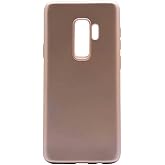Elfia Samsung Galaxy S9 Plus ile Uyumlu Kılıfı Silikon Mat Renkli Parmak İzi Bırakmayan Yumuşak İnce Kapak Prem Gold
