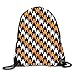 Produktbild YOWAKi Printed Drawstring Backpacks Bags,Digital Style Catstooth Pattern Pixel Spooky Harvest Fashion Illustration,Adjustable String Closure