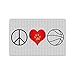 Produktbild BESTAS Fußmatte/Fußmatte Go Away I Bite, mit Monogramm, Rutschfeste Fußmatte, Vliesstoff, für den Innenbereich, Eingang geeignet, 76,2 x 45,7 cm, Gummi, Peace Love10, 18x30(IN)/45x75 cm