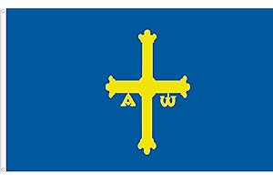 WORLDFLAGS BANDERA DE ASTURIAS. CALIDAD RASO PREMIUM. TAMAÑO 150X90