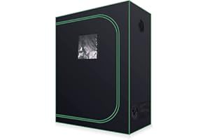 JALUNIVERSAL TRI Grow Tent Hydroponic Higher Density 600D Mylar Reflective Indoor Plant GreenHouse Growing with Observation Window and Removable Floor Tray for Flora Vegetables Flower (120*60*150 CM)