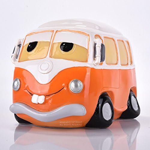 Amazlab Animated Camper Van LED Table Night Lamp / Bedside Light, Warm White Glow, USB or Battery Powered Lantern, 4 Hour Timer