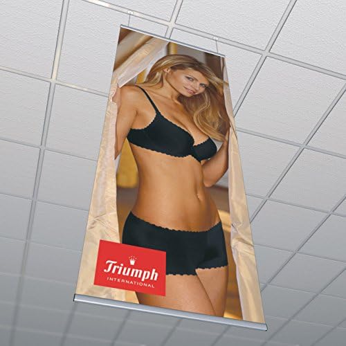 Silver anodised Poster Hanger (Pack of 2) For paper, card, flexible banner materials and rigid plastic (1200mm)