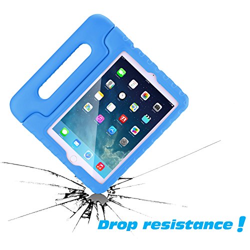 MoKo Hülle für iPad Mini 3 / 2 / 1 – Superleicht EVA Stoßfest Kinderfreundlich Kinder Schutzhülle mit umwandelbarer Handgriff Handle und Standfunktion für Apple iPad Mini 3/2/1, Blau (Nicht für Mini 4) - 8