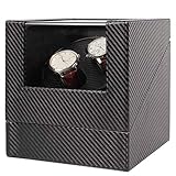 Watch Shaker, Mechanical Watch Automatic Double Watch Rotary Mute Custom Watch Winding Box, geeignet für Fast alle mechanischen Uhren,Black,UK