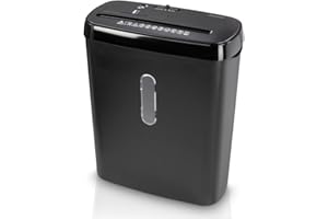 ‎HAMA Hama niszczarka tnąca na paski 6mm do papieru Basic S8CD 8l do papieru, do dokumentów (domowa, z koszem 11l, 9 arkuszy, klasa ochrony P-2, T-1) czarna