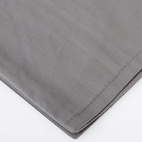 WOLTU KB5118gr , Kissenbezug Kissenhülle 100% Baumwolle , Sofakissen Dekokissen Bezug , Kopfkissen Hülle Bezüge , 50×50 cm , (Dunkel) Grau - 5
