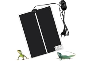 CLIUNT Alfombrilla Térmica para Reptiles, 20 W Alfombrilla Calefactora para Reptiles, Manta Calefactora para Reptiles, para Tortugas, Serpientes, Lagarto, Gecko, Araña, Rastreador(42 x 28cm)…