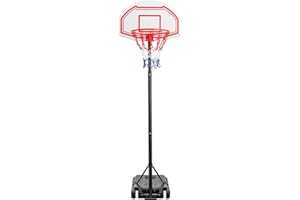 Dhouse Basketball Hoop 155-210cm Outdoor Adjustable Basketball Hoop and Stand Portable Netball Hoop With Backboard and Net Basketball Net Basket Ball Hoop for Kids
