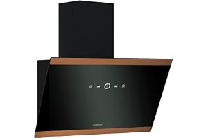 Klarstein FlashLine 60 Köksfläkt - Köksfläkt 60 cm, Touchskärm, 578 m³/h, Energiklass A++, LED-belysning, Tyst 34,5 dB
