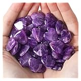 Xiannvxi 15 Pcs Amethyst Crystal Heart Stones Love Puff Palm Pocket Stones Natural Reiki Healing Gemstones Heart Crystals Set