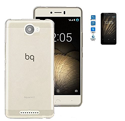 Funda TPU lisa para BQ Aquaris U U Lite 100 transparente Protector de cristal templado reviews Funda TPU lisa para BQ Aquaris U U Lite 100 transparente Protector de cristal templado