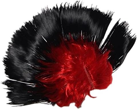 WINWINTOM Hallowmas Masquerade Punk Mohican Hairstyle Cockscomb Wig (Black)
