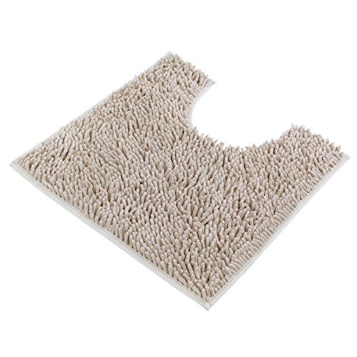 Leefrei Anti-Rutsch-Beschichtung WC-Vorleger /Badvorleger /Badematte (50x50cm, Beige)