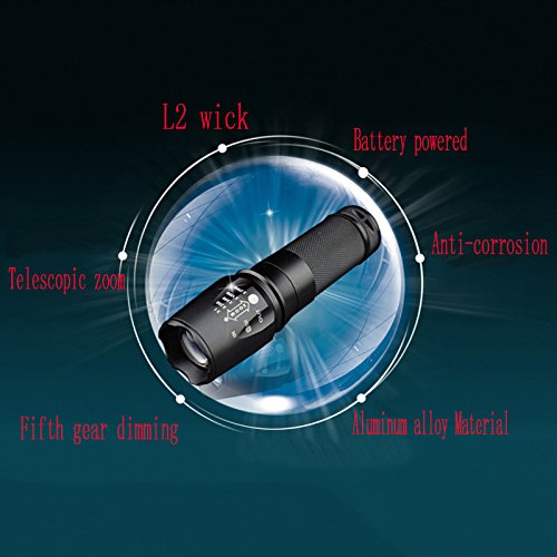 XCH 2000 Lumen CREE XM-L T6 LED Taschenlampe Zoomable Penlight 5 Modi Wasserdicht Lange Lebensdauer-Taschenlampe Linterna/Lanterna - 3