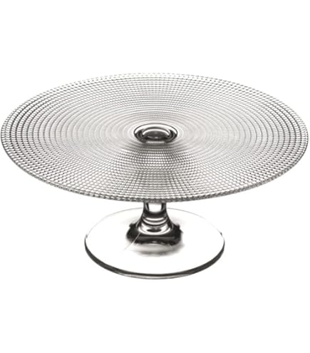 KADAX Taartstandaard met deksel, transparante taartplaat met voet, elegante glazen taartborden, taartklok van glas, robuuste serveerschaal (rond 29 cm