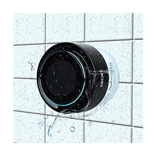 Altavoz Ducha Bluetooth,HAISSKY Impermeable Altavoz Inalámbrico Estéreo Pares para Todos Bluetooth Dispositivos Samsung…