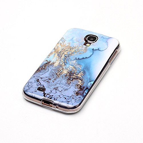 Cozy Hut Für Samsung Galaxy S4 Handyhülle mit Marmor / Marble Design(blau / weiß) | Handytasche | | Schale | | Hülle | | Case | Handy-etui | TPU-Bumper | Soft Case | Schutzhülle Cover für den optimalen Schutz ihres Samsung Galaxy S4 (5 Zoll) – Marmor-blauer Marmor - 3