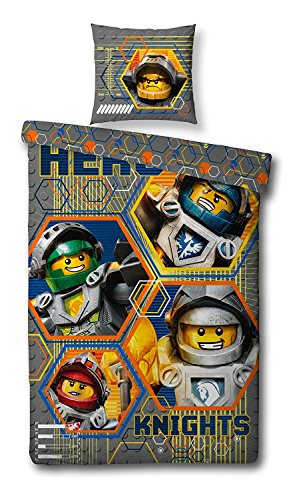 Lego Nexo Knights Bettwäsche 2 tlg. 80x80 + 135x200 cm 100 % Baumwolle - deutsche Standard Größe -