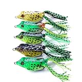 HENGJIA 5 unidades Topwater Flotante Rana Cebo señuelos de pesca cebo artificial de plástico...
