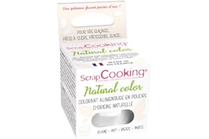 SCRAP COOKING Colorant Alimentaire d'Origine Naturelle, Blanc, 10 g X3