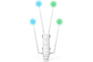 WAVLINK AC1200 Outdoor Wireless Access Point, Dual Band 1167Mbps Weatherproof WiFi Access Point support 60m Passive PoE, 2 Gigabit Ethernet, 4 Modes, Flexible installation kit