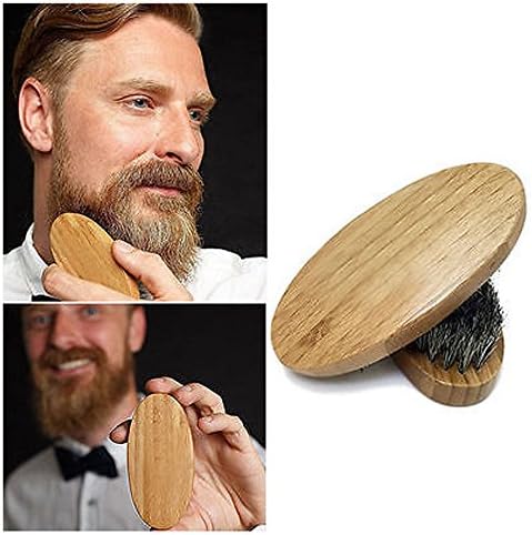 Bamboo Wild Boar Bristles Brush for Massage Hair Beard and Moustache
