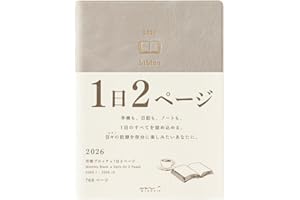 DESIGNPHIL Generisch Midori Hibino Notizbuch 2026 A6 Daily 22400006 (Startet am Dezember 2025) (Grey (Limited Color 2026))