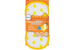 AIRPURE Scrub-a-Duck Anti-Bacterial Cleaning Pad | Multipurpose Microfibre & Scrubbing Pad Sponge | Dual Sided For Home, Kitchen, Bathroom | Reusable | Non Scratch