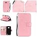 Produktbild Jepson Samsung Galaxy S2 GT-I9100 Hülle, Leadertasche Premium Lederhülle Flip Case im Bookstyle Folio Cover Kartenfächer Magnetverschluss und Standfunktion Leder Schale Etui für Handytasche Schutzhülle Prägung Strass Bling Schmetterling Muster.