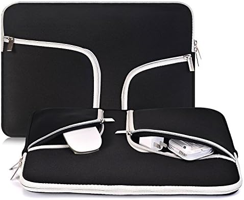 egiant Laptop Sleeve 14-15.4 inch, Water Resistant Carrying Notebook Case Bag for Macbook Pro 15/HP Stream 14/Acer Chromebook 14,14 HP Acer ASUS Lenovo Dell Toshiba Chromebook Computer(Black)