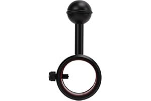 Akozon Adattatore per Braccio a Sfera Subacqueo Braccio per Palla da Immersione per Torcia da 28‑34 Mm Staffa per Giunto Sferico per Torcia Subacquea con Rivestimento Duro Anodizzato
