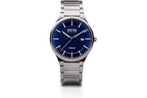 BERING Zegarek męski z mechanizmem solarnym – kolekcja Solar z tytanem i szkłem szafirowym 15239-XXX