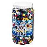 hama maxi perlen ca. 1400 Maxiperlen Hama 8540 - Maxi Bügelperlen Dose mit ca. 1400 Maxiperlen, volltonmix