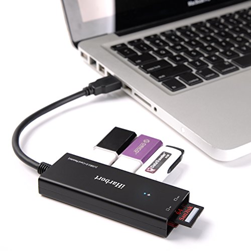 IHarbort® 3 Ports USB 3.0 Hub + SD / TF Cardreader Support für Windows-Computer und MAC (USB 3.0 hub+TF/SD, schwarz) - 2