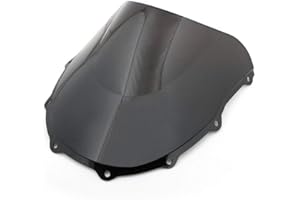 BHYSHOP Pare-brise de pare-brise de moto à double bulle pour Ninja ZX7R ZX 7R 750P 1996-2003 (Noir)