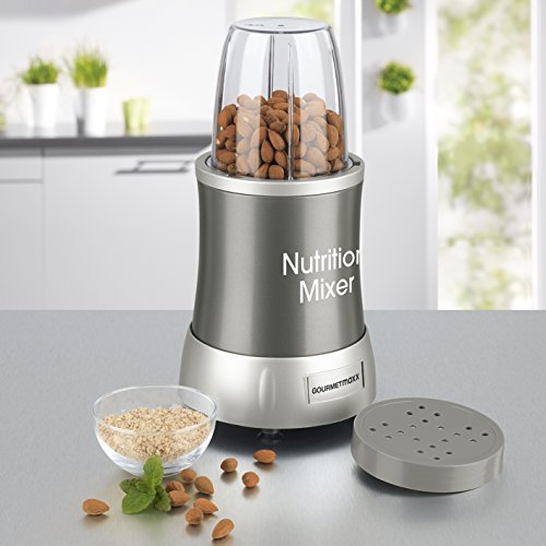 GOURMETmaxx 04505 Nutrition Mixer | inkl. Rezeptheft & To-Go Becher | Ideal für Smoothies & Cocktails | 7 Funktionen | 700 Watt | Silber - 5