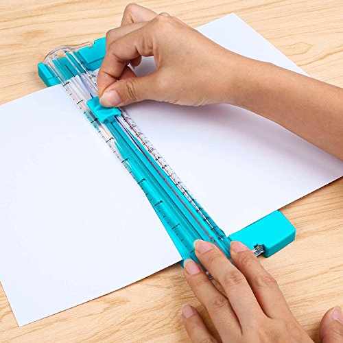Cobee Papierschneidemaschine kleine Rollenschneider Hebelschneider Schnittlänge 210mm A4 A5 Multifunktion für Kunsthandwerk Home Office - 5