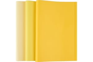 Bouiexye 60 fogli di carta velina gialla multicolore per confezioni regalo per fai da te, arte, artigianato, floreale, compleanno, baby shower, feste, festival