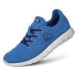 ultraleichte EVA-Sohle GIESSWEIN Woll-Sneaker Merino Runners Men 48, hellblau